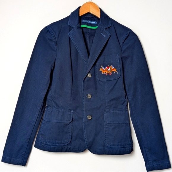 RARE Vintage RALPH LAUREN Equestrian Blazer Blue Label Horse Embroidery Polo 4 - Picture 1 of 7